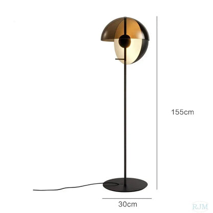 DecorBites™ Glass Hemisphere LED Floor Lamp for Bedroom Living Room, High-end Decor Lighting