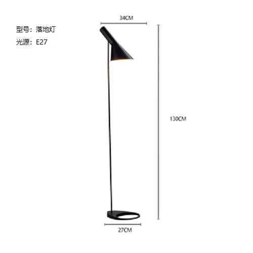 DecorBites™ Arne Jacobsen Corner Floor Lamp Black White LED Modern Living Room Decor
