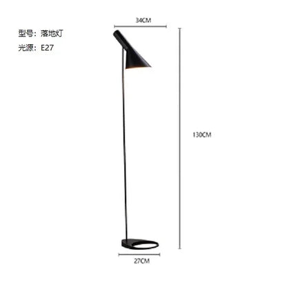 DecorBites™ Arne Jacobsen Corner Floor Lamp Black White LED Modern Living Room Decor