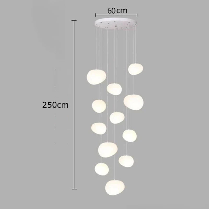 DecorBites™ Crystal Chandelier Stair Pendant Light Modern Living Room Interior Lighting