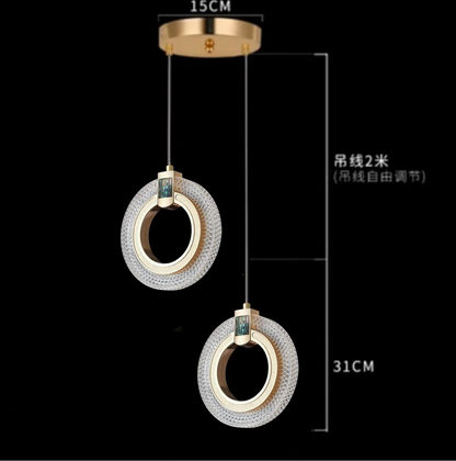 DecorBites™ Bedside Pendant Lights | Modern Indoor Chandelier for Bedroom Ceiling Decor
