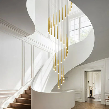 DecorBites™ Golden LED Tapered Chandelier for Modern Living Room & Kitchen Lighting
