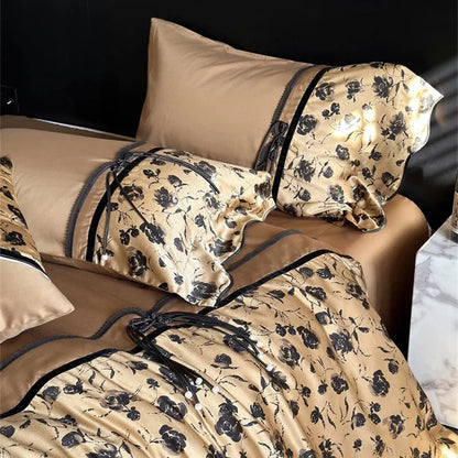 DecorBites™ Cotton Patchwork Bedding Set King Queen Ru Full Size Sheet Duvet Cover Pillowcase Linens