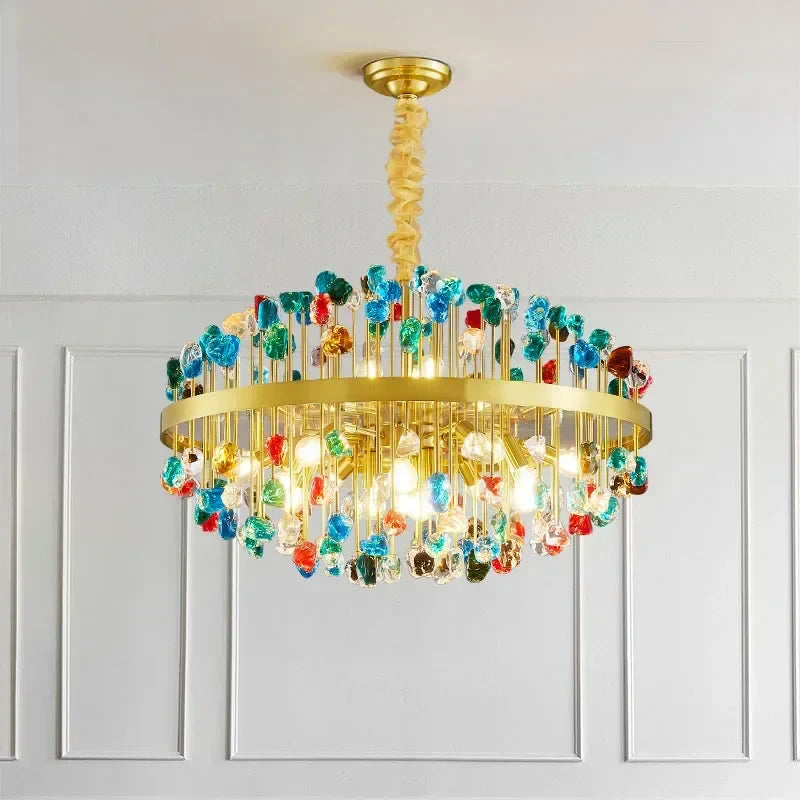 DecorBites™ Crystal Chandelier LED Lighting Fixture for Dining Room & Kitchen Island