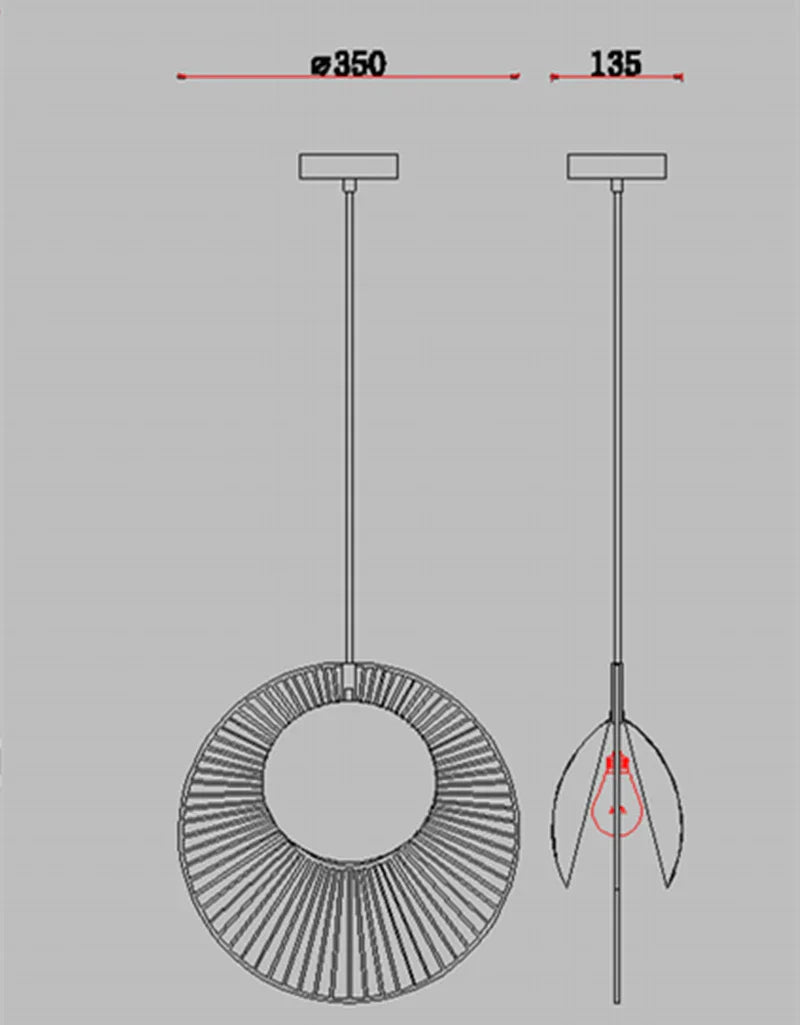 DecorBites™ LED Pendant Light: Designer Forestier Oyster Lamp for Loft Bedroom Decor