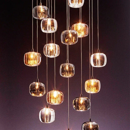 DecorBites™ Crystal LED Chandelier for Living Room Staircase Kitchen Island Light
