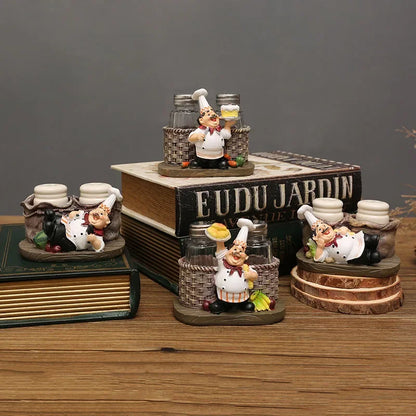 DecorBites™ Bearded Chef Resin Figure Sculpture Modern Kitchen Desk Decor Ornaments
