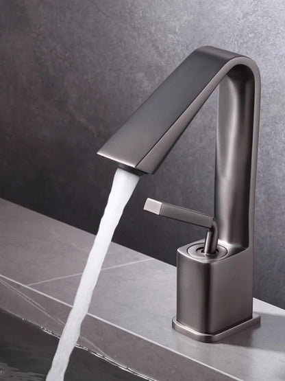 DecorBites™ Brush Gold Basin Faucet Single Lever Hot Cold Mixer Sink Tap Vanity