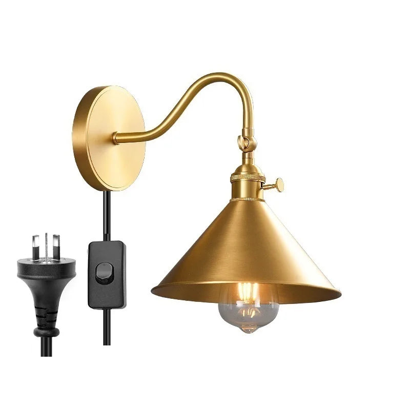 DecorBites™ Adjustable Copper Wall Sconce Edison Lamp LED - Modern Bedroom Bathroom Light