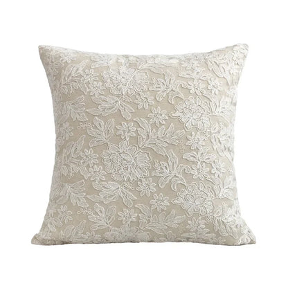 DecorBites™ Boho Linen Cotton Pillow Cover with Tassels - Beige Square/Rectangular 45x45cm/30x50cm