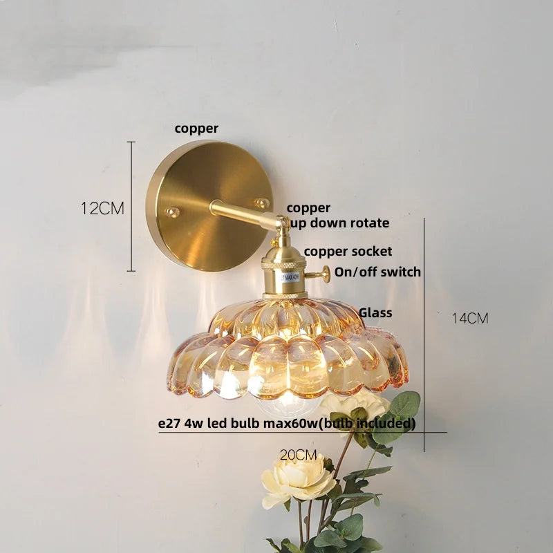 DecorBites™ Clear Glass LED Wall Light - Modern Nordic Design