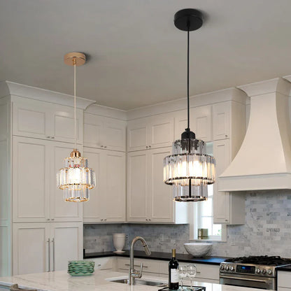 DecorBites™ Crystal Glass Ceiling Chandelier for Bright Home Hotel Decor