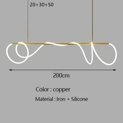 DecorBites™ Gold Black LED Chandelier Modern Minimalist Pendant for Home Decor Lighting