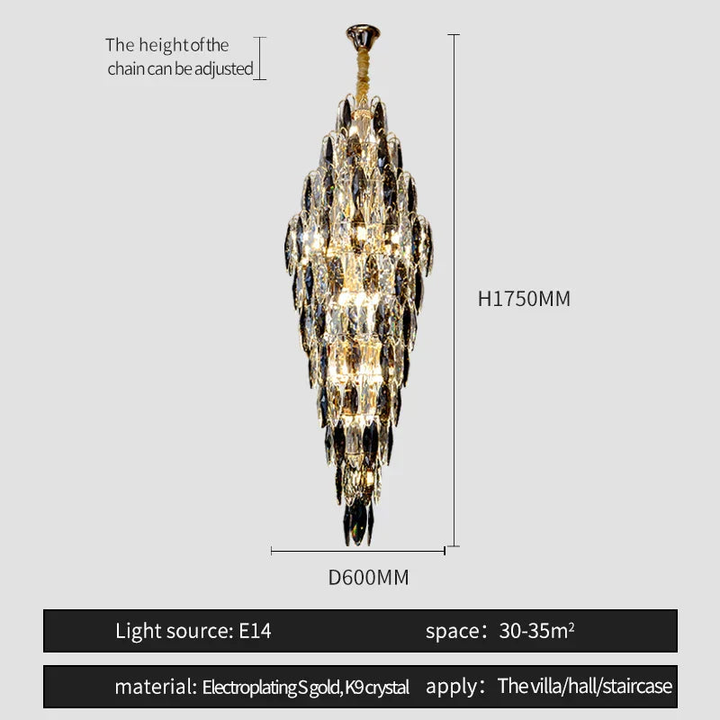 DecorBites™ Crystal Chandelier for Luxe Modern European Villa Decor