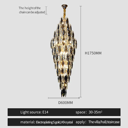 DecorBites™ Crystal Chandelier for Luxe Modern European Villa Decor