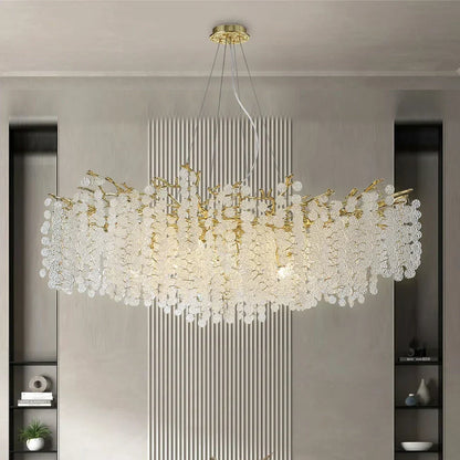 DecorBites™ Golden Money Tree Crystal Chandelier for Elegant Home Décor