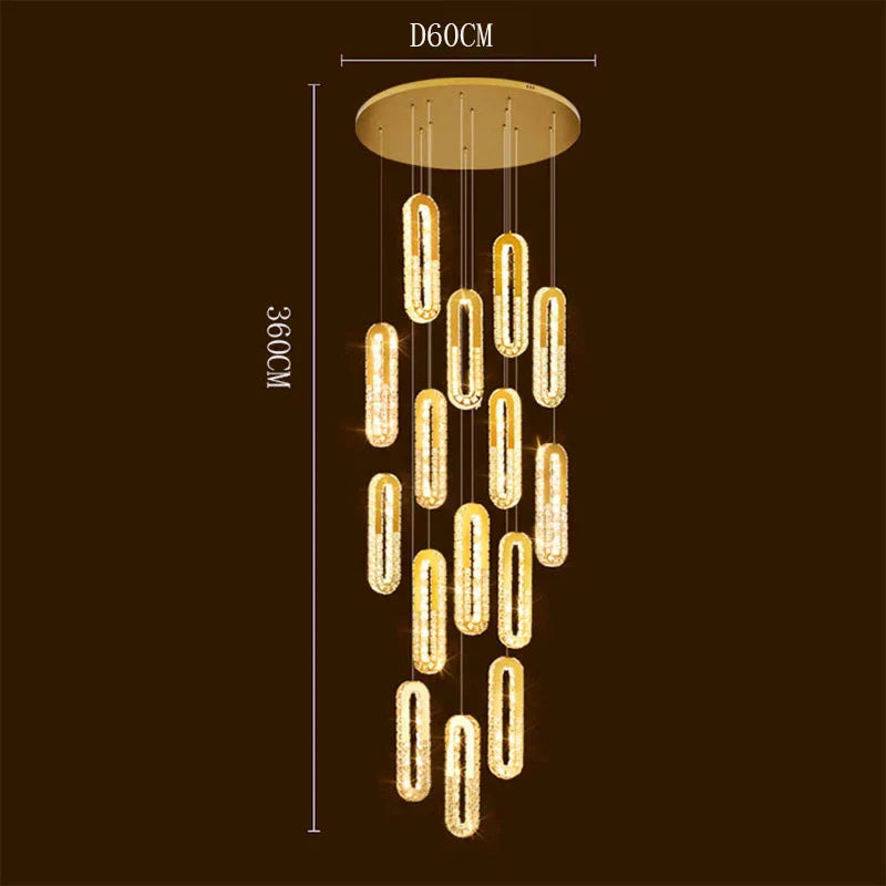 DecorBites™ Crystal Chandelier Dining Room Pendant Lights Ceiling Lamps Luxe Indoor Lighting