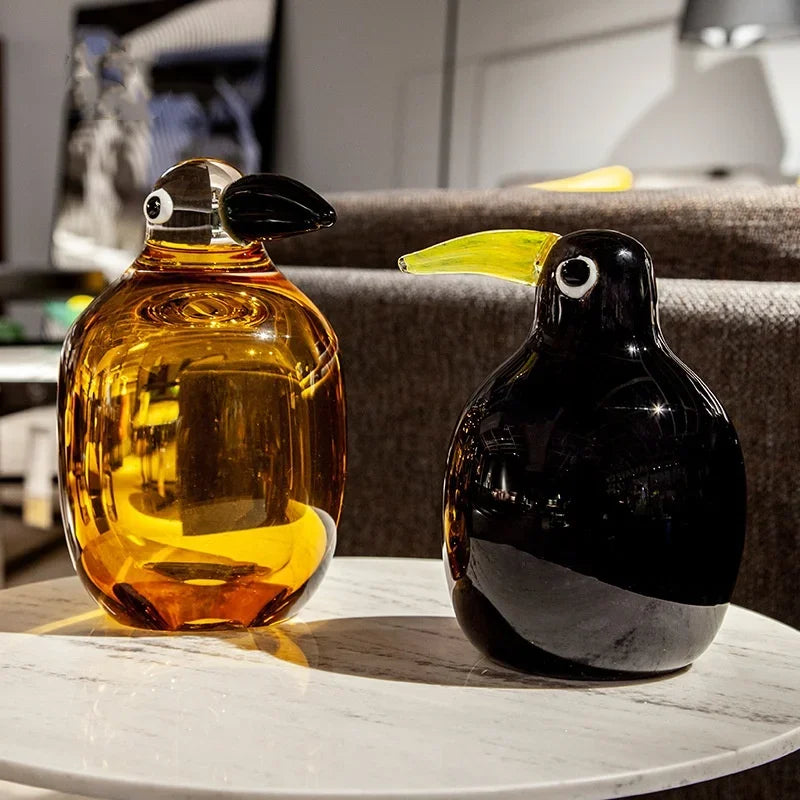 DecorBites™ Abstract Bird Sculpture Transparent Home Decor Figurine