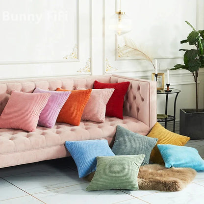 DecorBites™ Corduroy Striped Cushion Cover 30x50/40/45/50/55/60cm - Home Sofa Décor