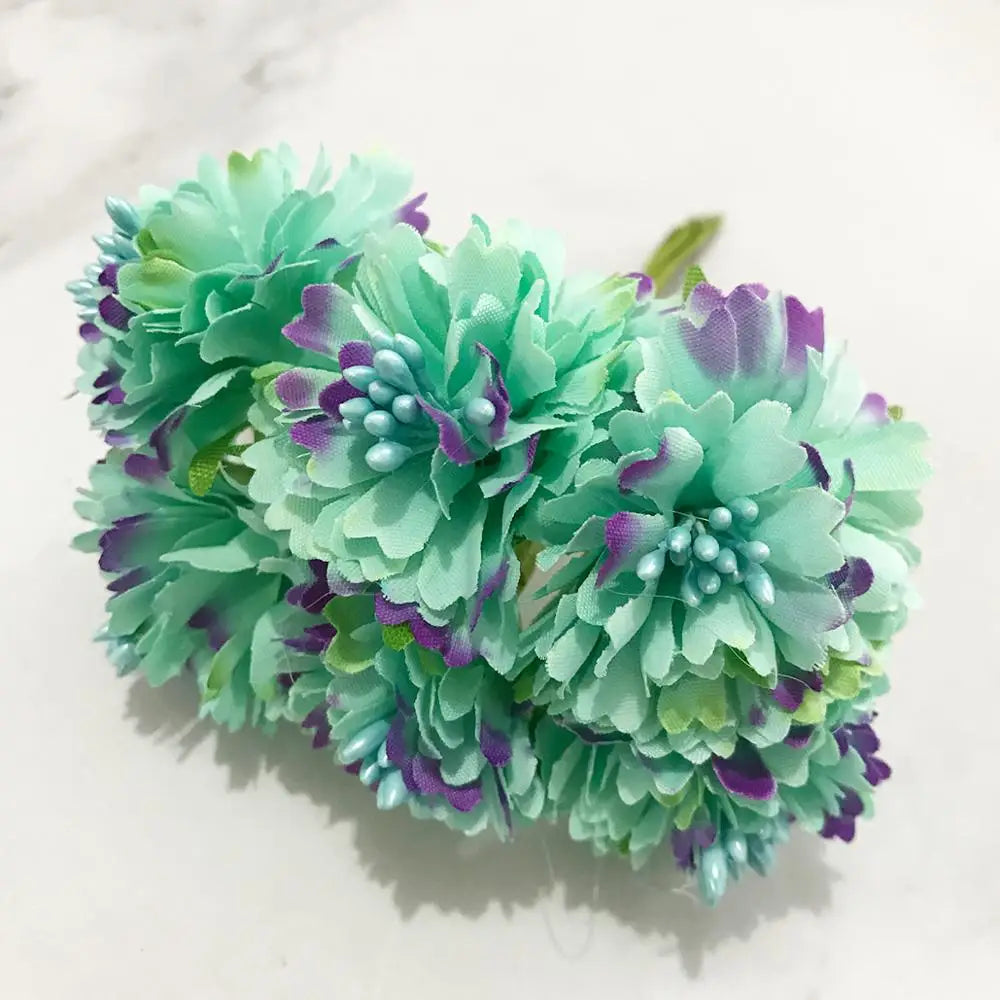 DecorBites™ Blue Flower Cherry Stamen Berries Bundle for DIY Christmas Wedding Decor