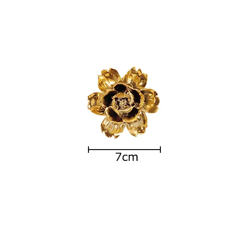 DecorBites™ Elegant Porcelain Peony Flower Wall Ornaments