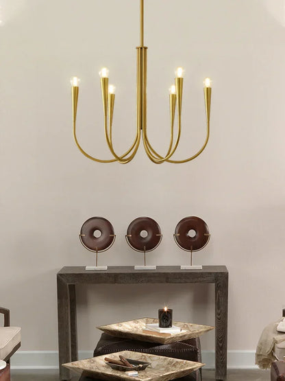 DecorBites™ Brass Chandelier: Stylish Pendant Lights for Dining Room, Living Room, Kitchen Island & Bedroom