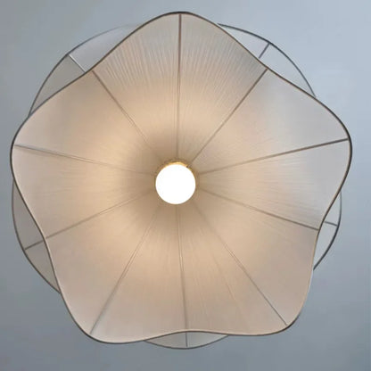 DecorBites™ LED White Fabric Pendant Light for Living Room Bedroom Dining Table