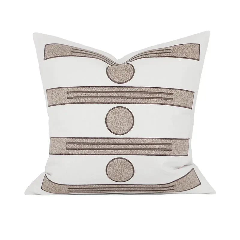 DecorBites™ Geometric Embroidered Noble Cushion Covers for Living Room Sofa