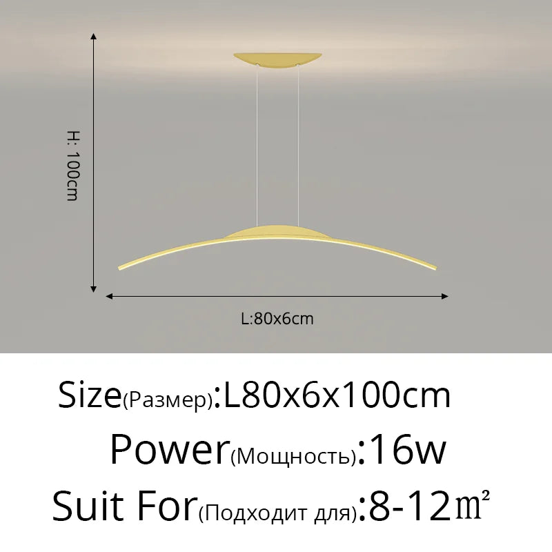 DecorBites™ LED Ceiling Pendant Lamp: Minimalist Chandelier, Height Adjustable, Home Decor Solution