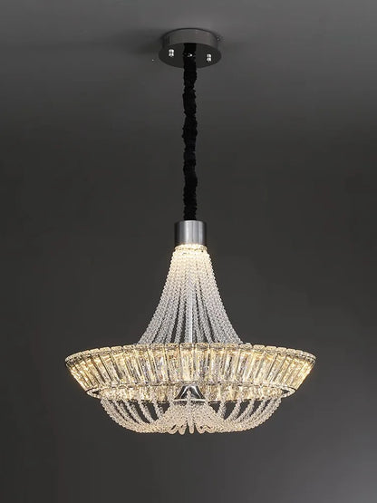 DecorBites™ Crystal Ceiling Chandelier - Elegant Two-story Room Decor