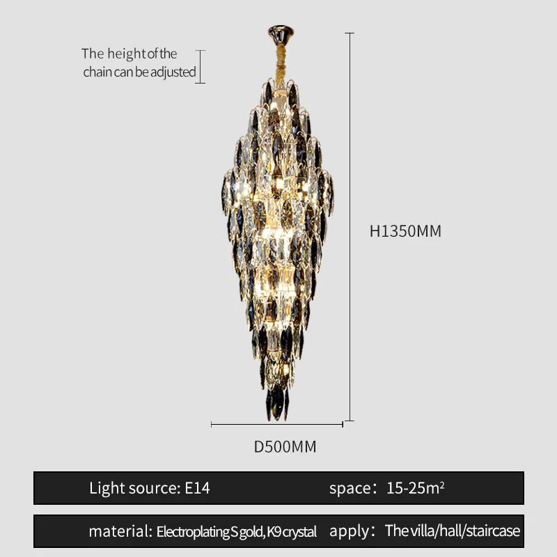 DecorBites™ Crystal Chandelier for Luxe Modern European Villa Decor