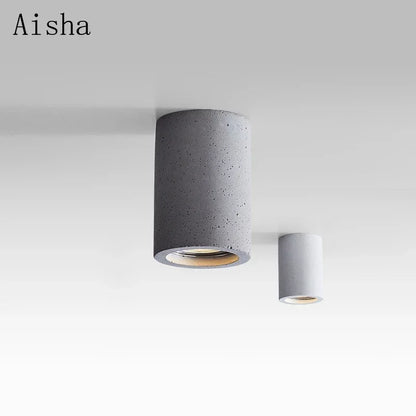DecorBites™ Cement LED Round Downlight: Minimalist Ceiling Spotlight for Living Room and Aisle