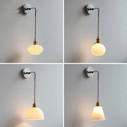 DecorBites™ LED Glass Wall Light Fixture Bedroom Aisle Study Modern Adjustable Bedside Lamp