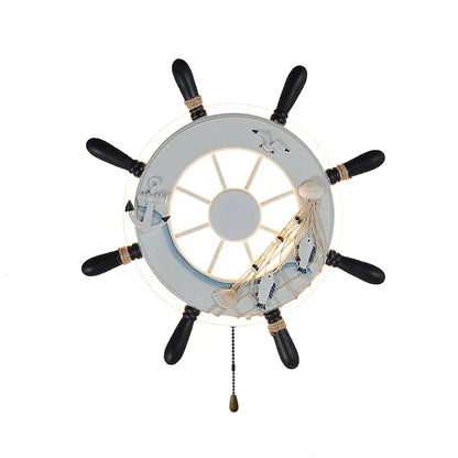 ™ Kids LED Ship Rudder Wall Light - Mediterranean Decor Ocean Theme