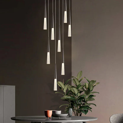 DecorBites™ Acrylic Cone Pendant Light for Villa Stair, Kitchen, and Restaurant.