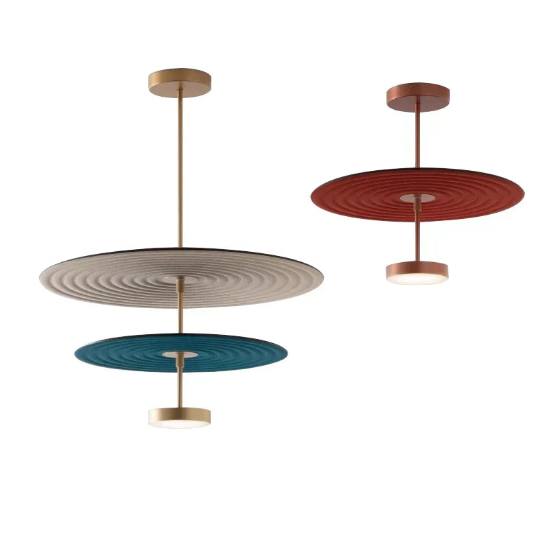 DecorBites™ Cotton Round LED Pendant Lights Green Red Art Decoration Offices Bedrooms