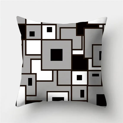 DecorBites™ Geometric Stripes Pillowcase 45x45cm Polyester Cushion Cover for Living Room