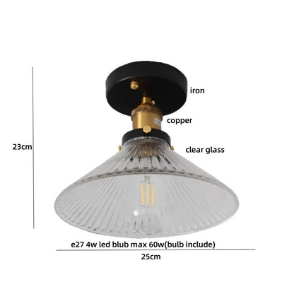 DecorBites™ Clear Glass LED Ceiling Lamp Copper Socket Modern Nordic Style Lighting