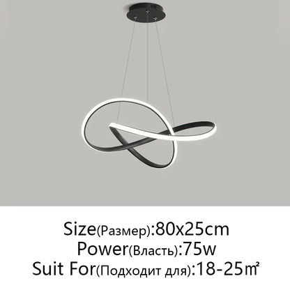 DecorBites™ LED Chandelier Light: Modern Aluminum Acrylic Pendant for Dining Room & Restaurant
