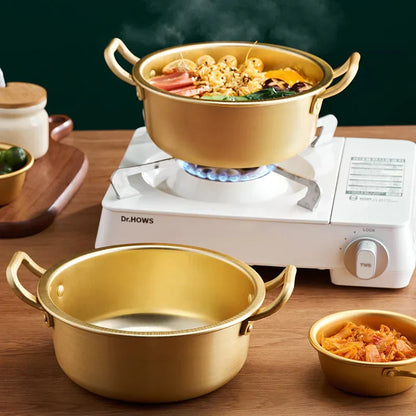 DecorBites™ Korean Ramen Cooking Pot Double Ear Soup Pot - Gas Stove Compatible, Home Kitchen