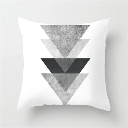 DecorBites™ Heart Stripe Pillow Cases | Black & White Polyester Cushion Covers