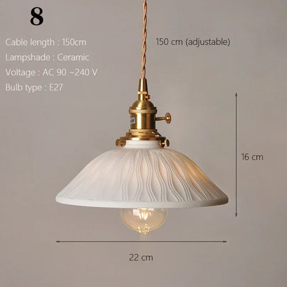 ™ Japanese Ceramic Pendant Light Scandinavian Style Luxury Lamp