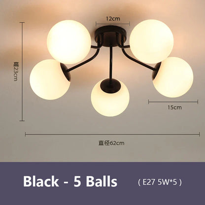 DecorBites™ Glass Bubble LED Ceiling Light for Living Room Kitchen Bedroom