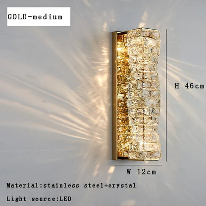 DecorBites™ Crystal Wall Sconce Lamps: Luxury Indoor Wall Lights for Modern Room Decor & Bedside Lighting.