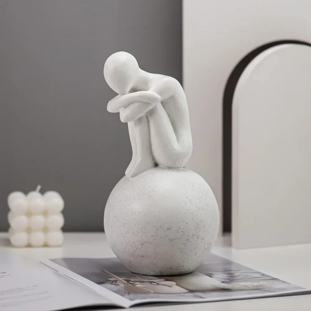 DecorBites™ Abstract People Resin Statue Set for Modern Home Decor