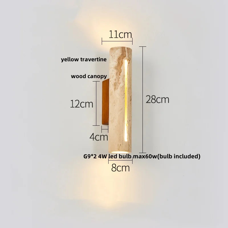 DecorBites™ LED Wall Light Fixture Bedroom Balcony Hallway Waterproof Square Terrazzo Bedside Lamp