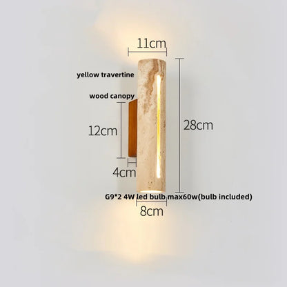 DecorBites™ LED Wall Lights for Dining Room Stair Bedroom Stone Terrazzo Wood - Wabi Sabi Aesthetic