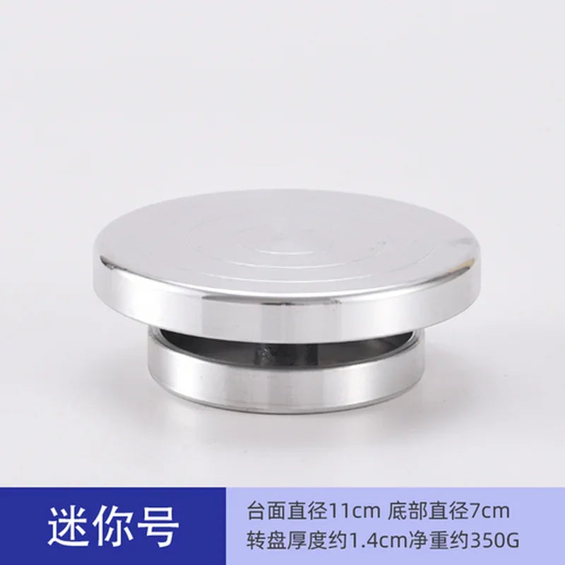 DecorBites™ Aluminum Alloy Turntable for Clay Sculpture Platform Pottery Wheel Rotation