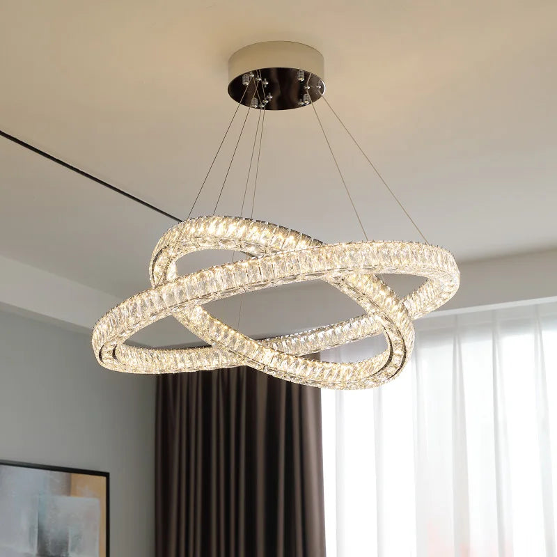 DecorBites™ Crystal Chandelier Ring - Elegant Light Luxury for Living Room, Dining Room & Bedroom