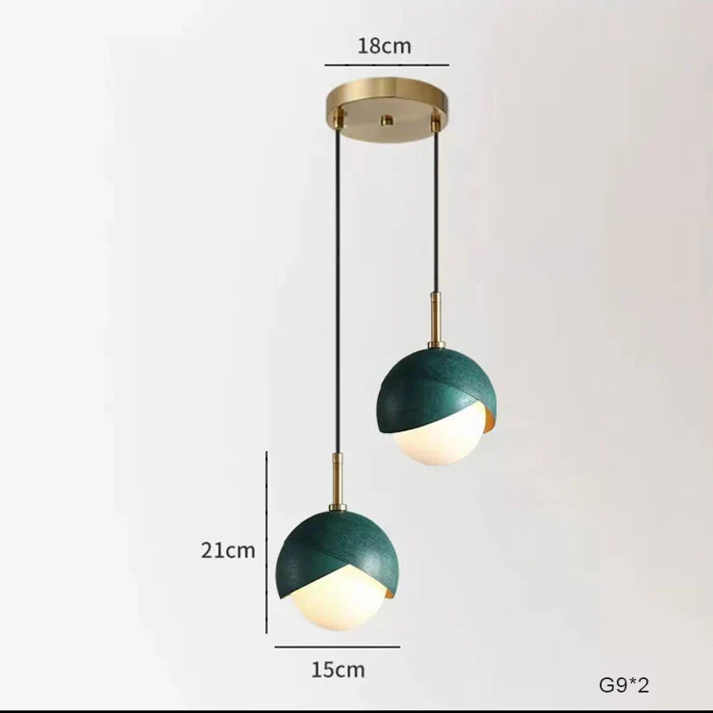 DecorBites™ Blue Copper Chandelier Pendant Light for Kitchen Island & Restaurant